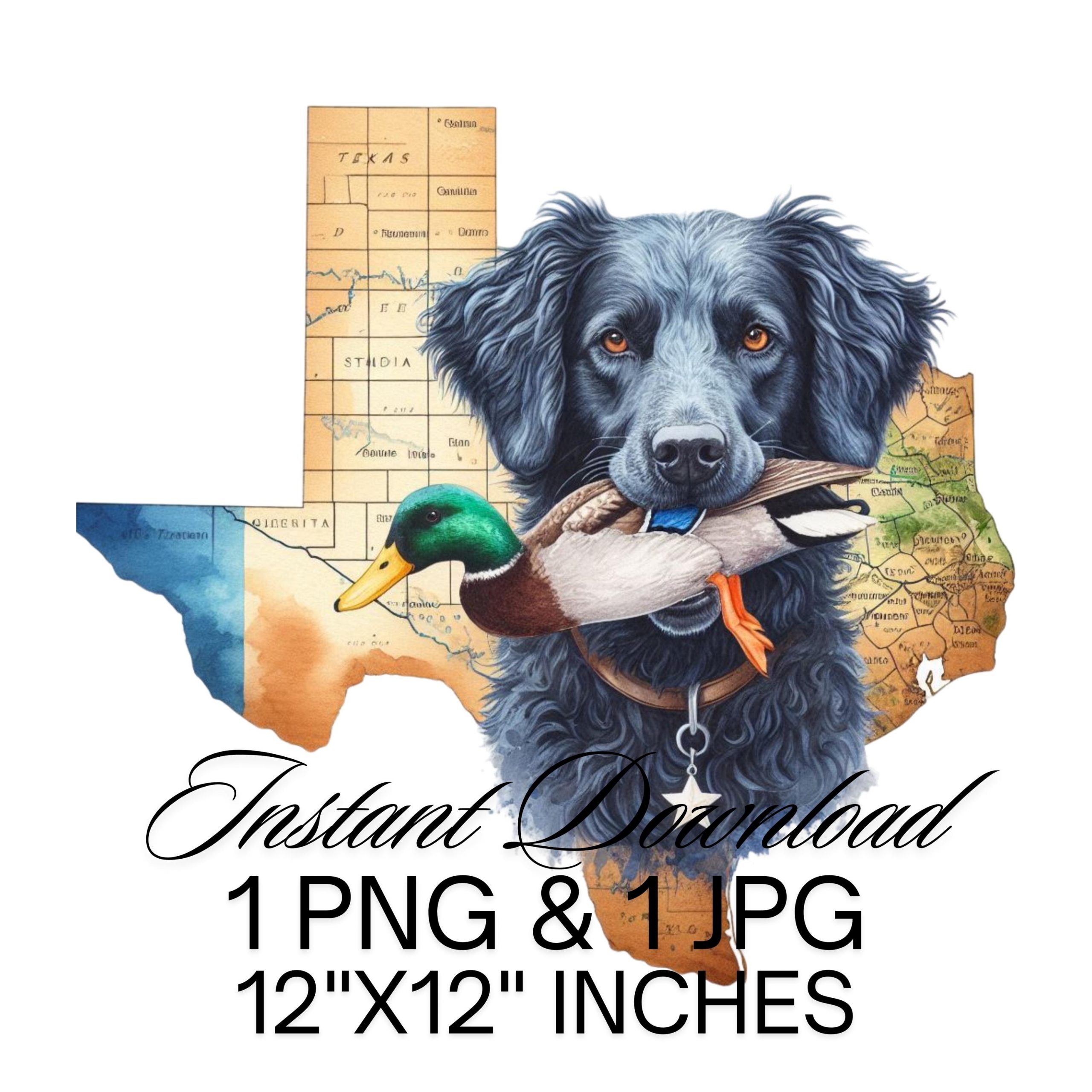 Texas Duck Hunting Dog PNG | Grey Boykin Spaniel Dog TX Map Duck Hunter Sublimation | Duck Sublimation | Digital Download Commercial Use – Instant Digital Download