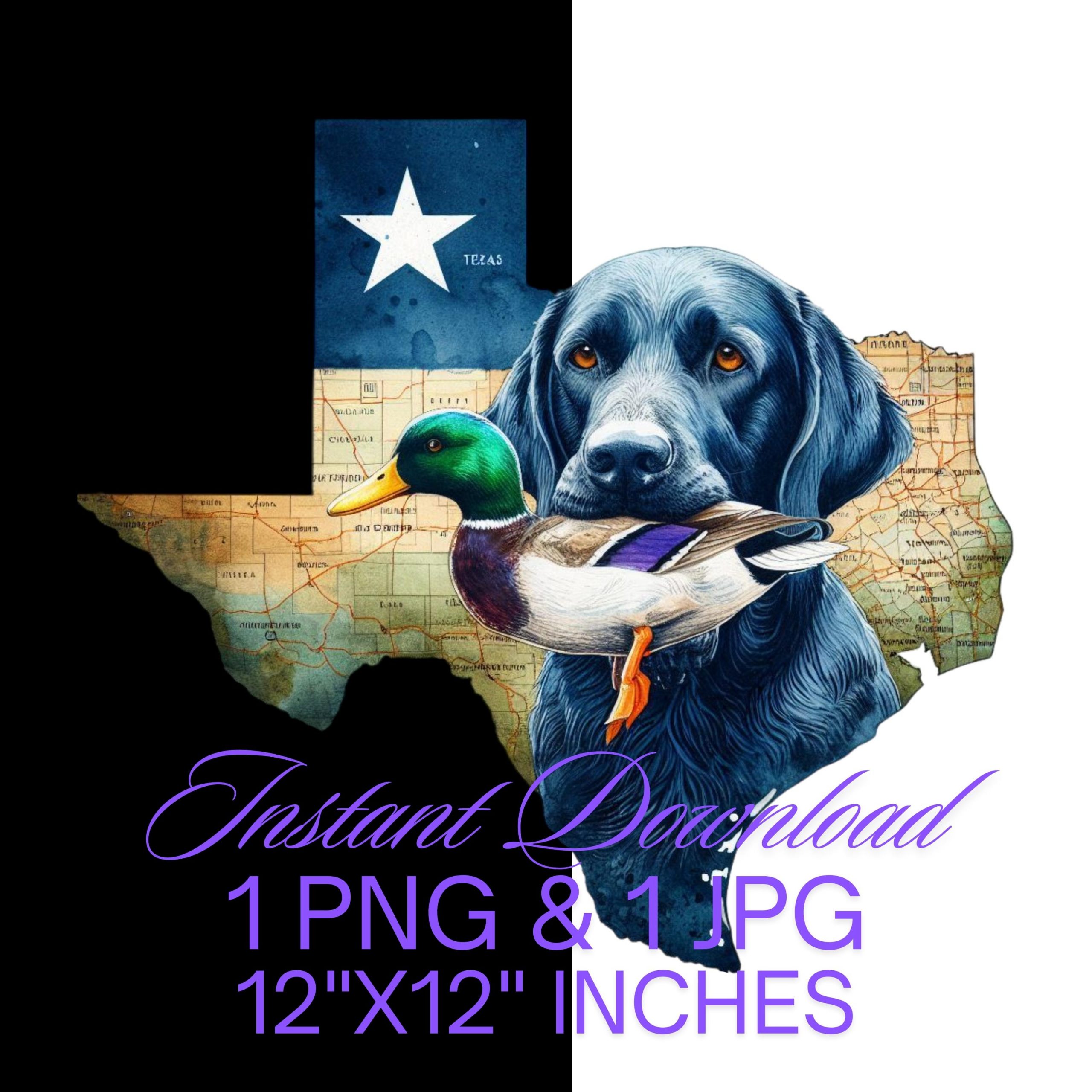 Texas Duck Hunting Dog PNG | Black Blue Lacy Dog TX Map Hunting Sublimation | Duck Sublimation | Digital Download Duck Hunter Commercial Use – Instant Digital Download