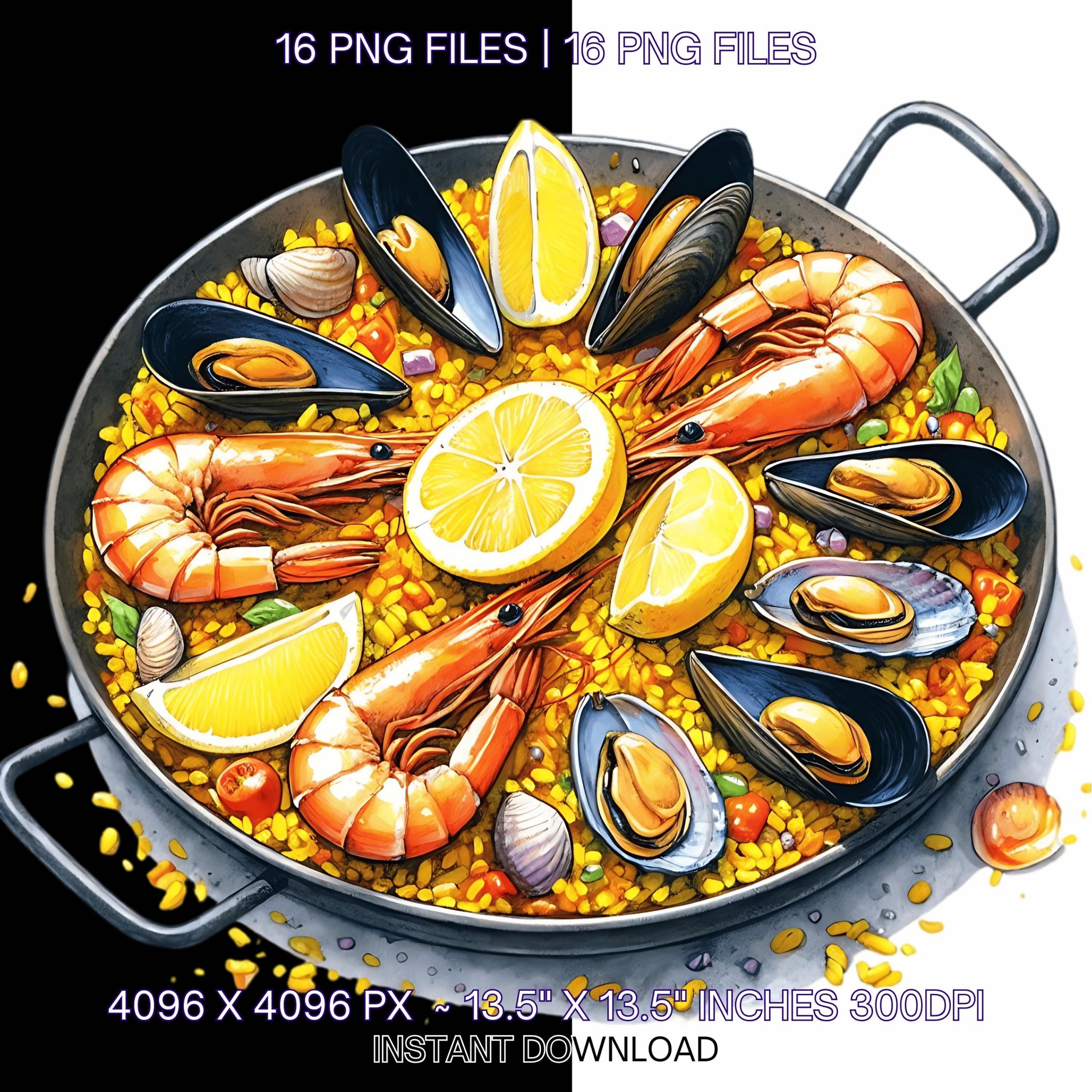 16 Spanish Food Clipart PNG | Watercolour Iberico Food Transparent Clipart | Food Stickers | Food Illustration JPGs PNGs Commercial Use – Instant Digital Download