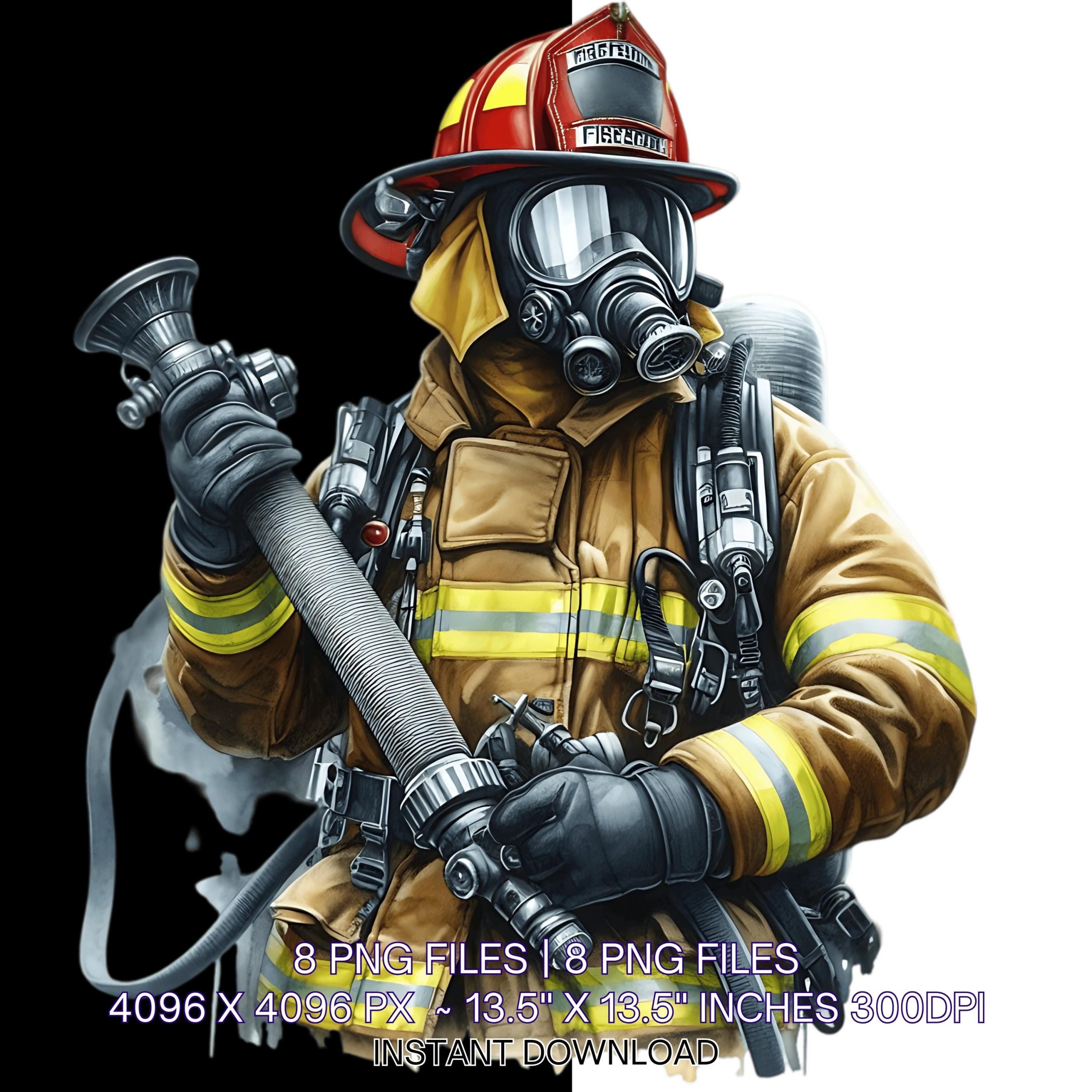 8 Fireman PNG | Watercolor Fireman Clipart | Firefighter PNG | Firefighter Clipart | Firefighter Job Profesion | Download Commercial Use – Instant Digital Download