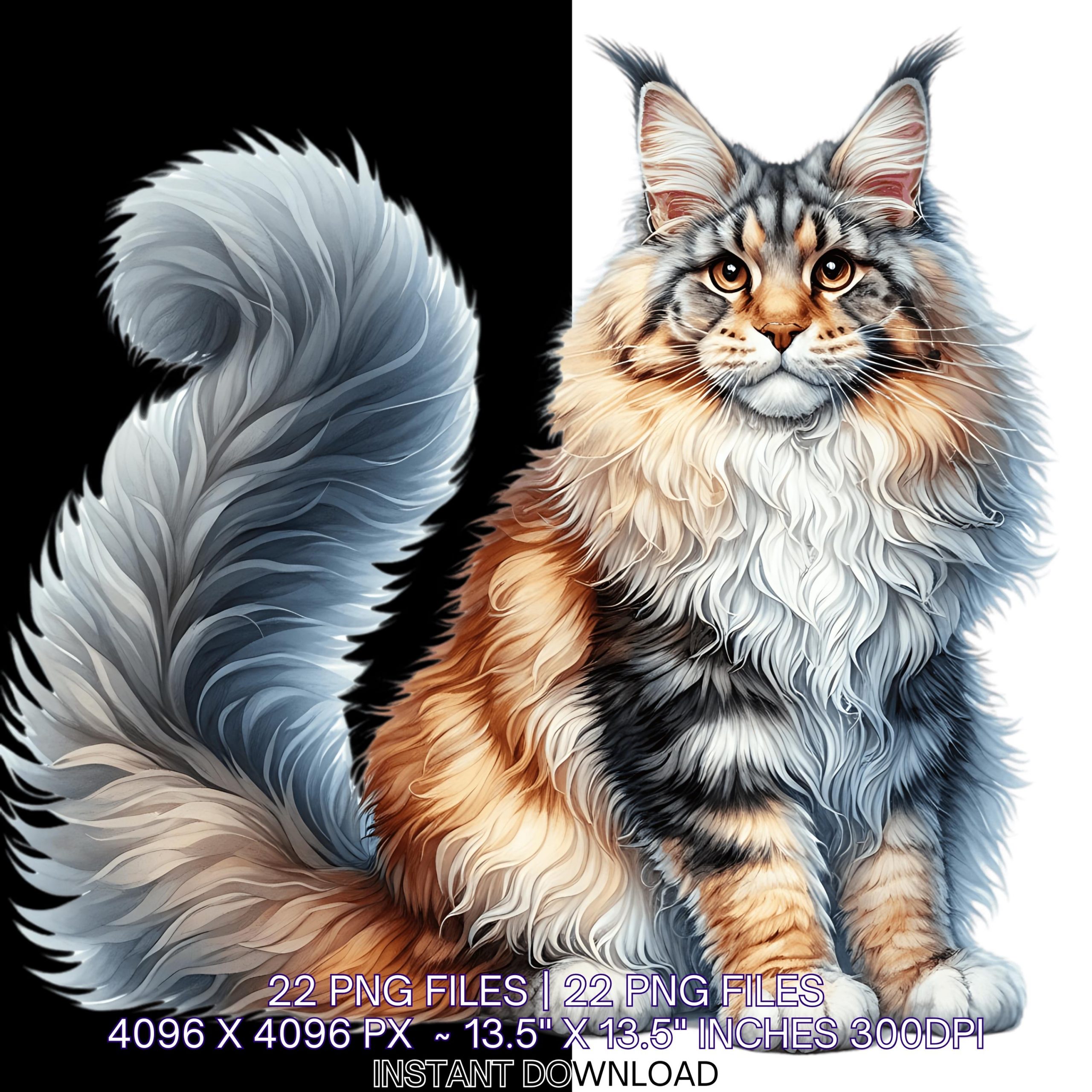 22 Cat Breeds Clipart Bundle | Cats Clipart | Pet Animals Clipart Watercolor | Graphics Realistic Cats PNG Instant Download Commercial Use – Instant Digital Download