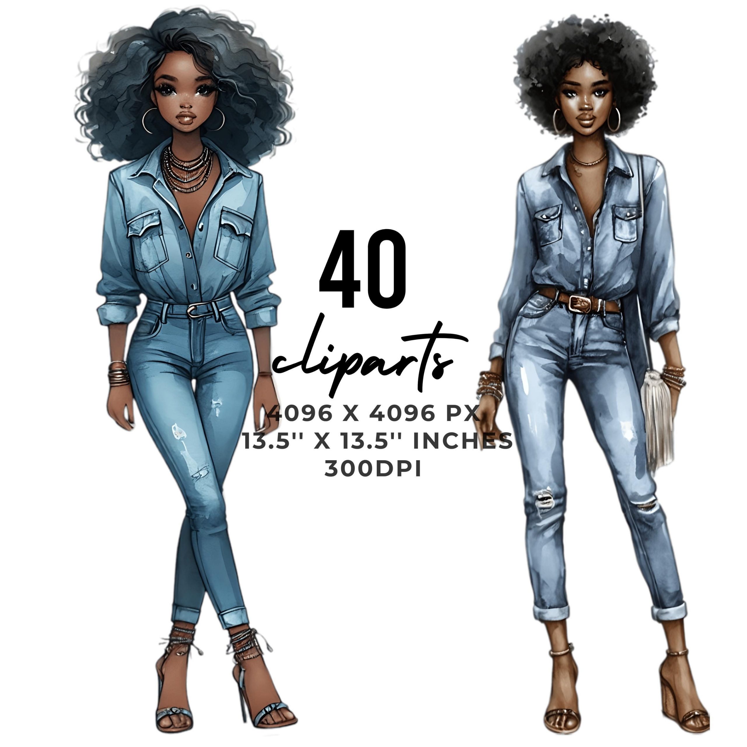 40 Fashion Girl Clipart | Fashion Clipart Illustration | Fashion Girl Illustration | Girl Bundle | Fashion Girl Clip Art PNG Commercial Use – Instant Digital Download