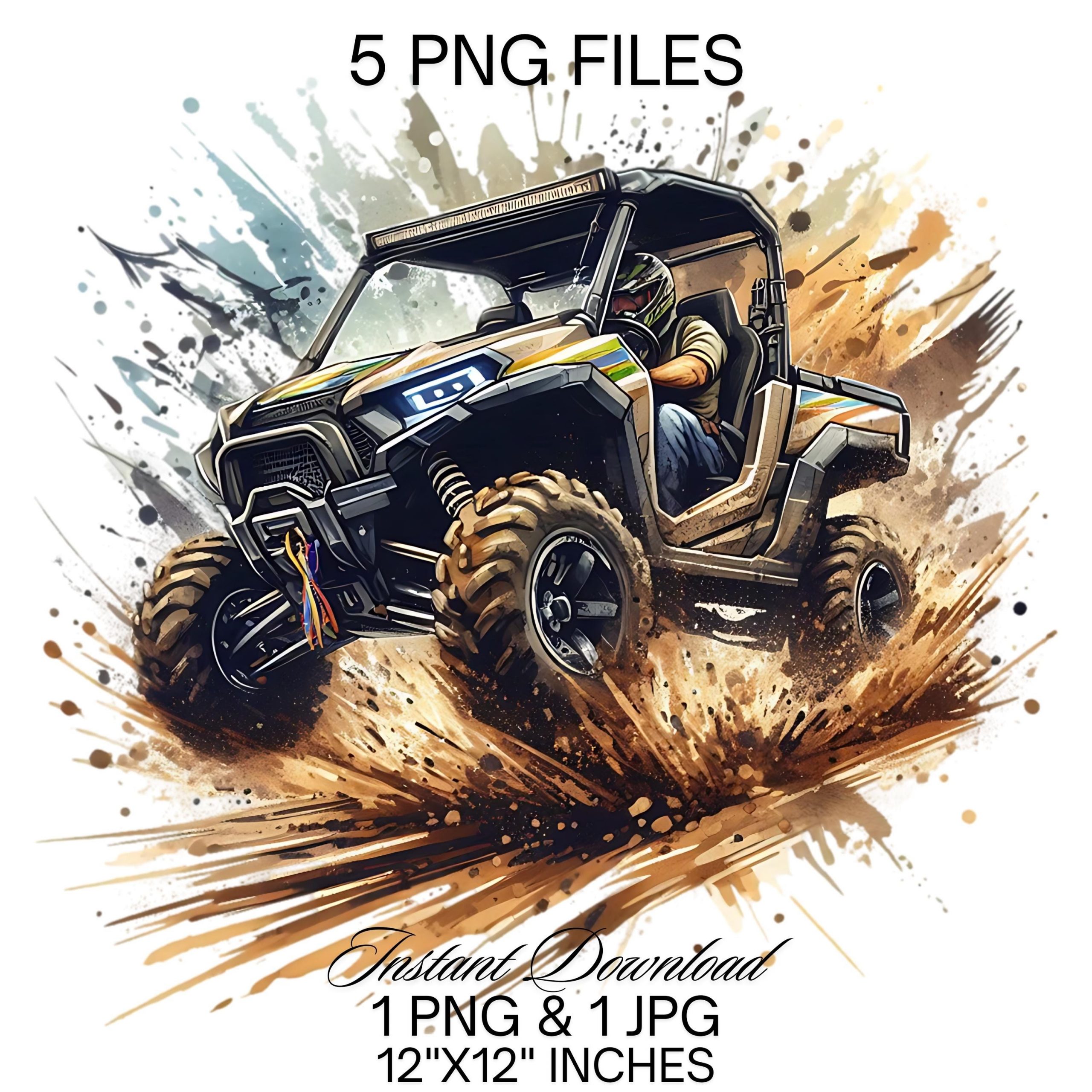 UTV Watercolor PNG Clipart | 5 Utv Utility Task Vehicle Boys png | Off-Road Motorcycle png | Racing ATV Outdoor Illustration Commercial Use – Instant Digital Download