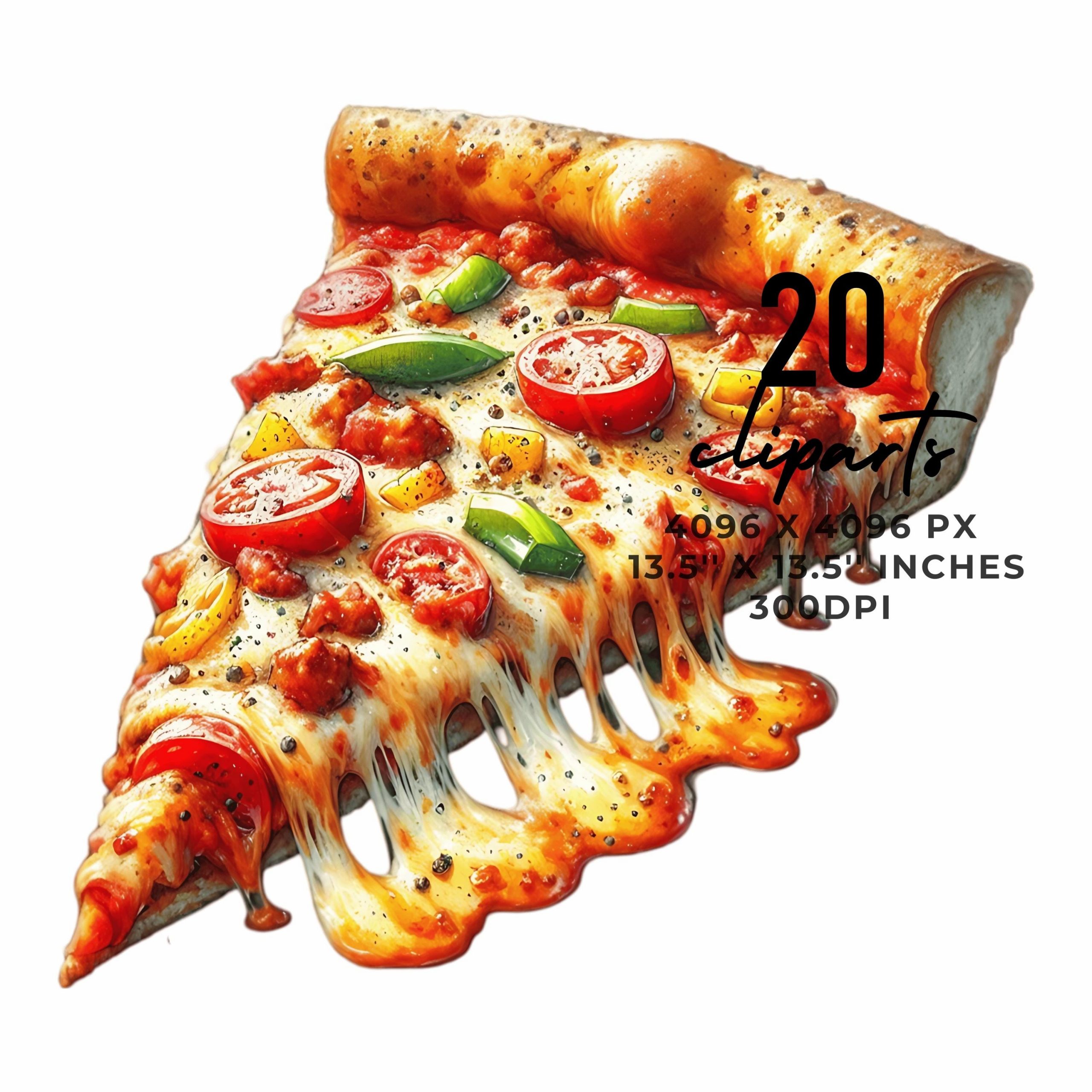 20 Slice Pizza Clipart PNG | Pepperoni Pizza Clipart | Fast Food Clipart | Cheese Slice of Pizza Clip Art | Italian Culture Commercial Use – Instant Digital Download