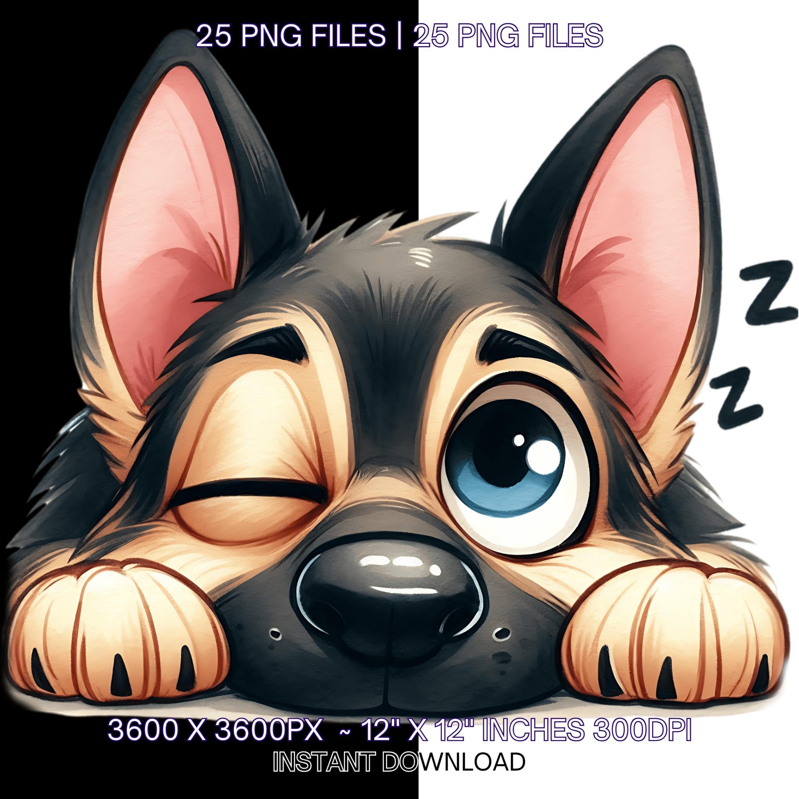 25 Cute Funny German Shepherd Dog Clipart |  German Shepherd Puppy Clip Art | German Shepherd Dog PNG | Dog Lover Designs | Commercial Use – Instant Digital Download