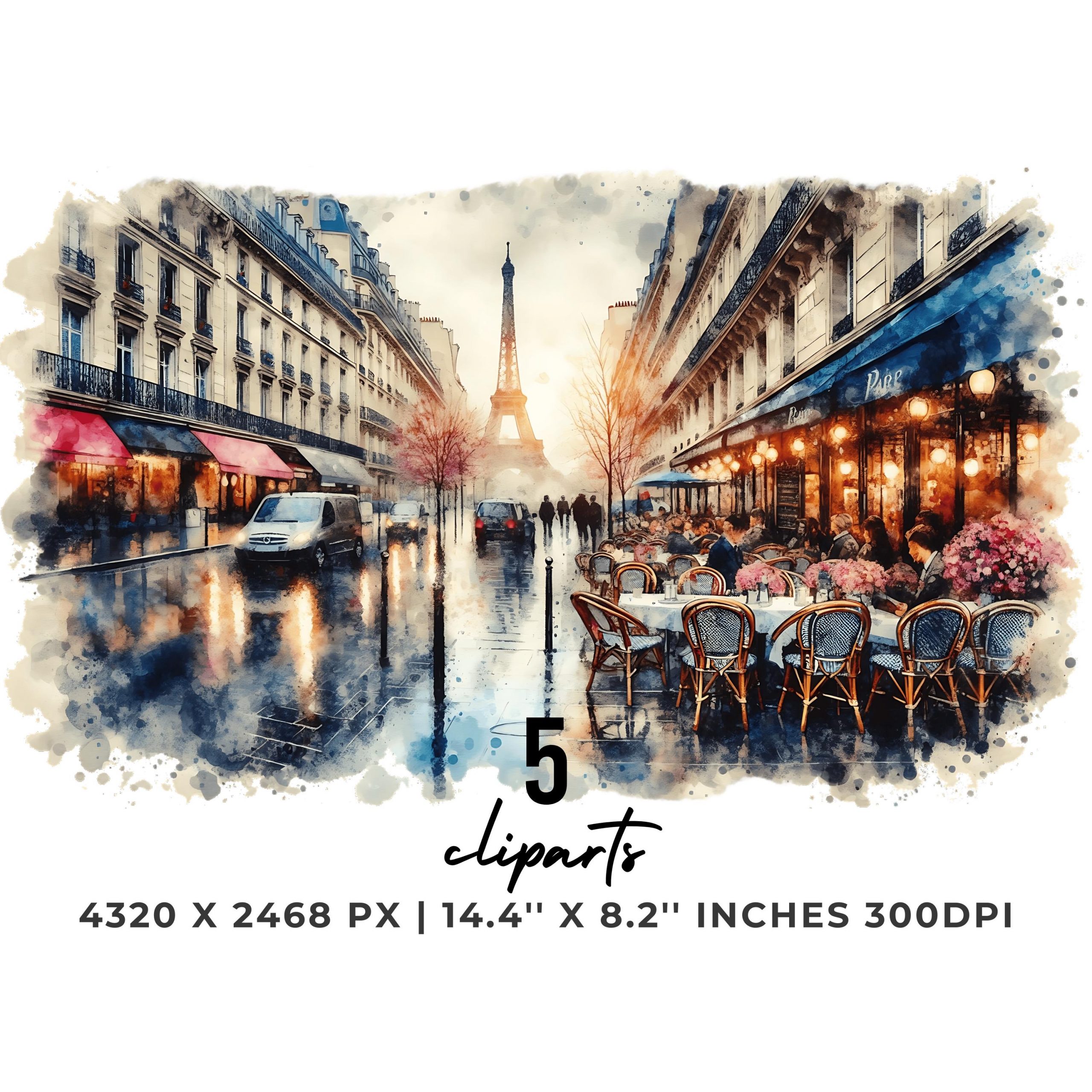 5 Rainfall Clip Art PNG | Clipart Rainforest | Rain Weather Clipart | Rain Drop Tropical Rainforest Clipart Sublimation Commercial Use – Instant Digital Download