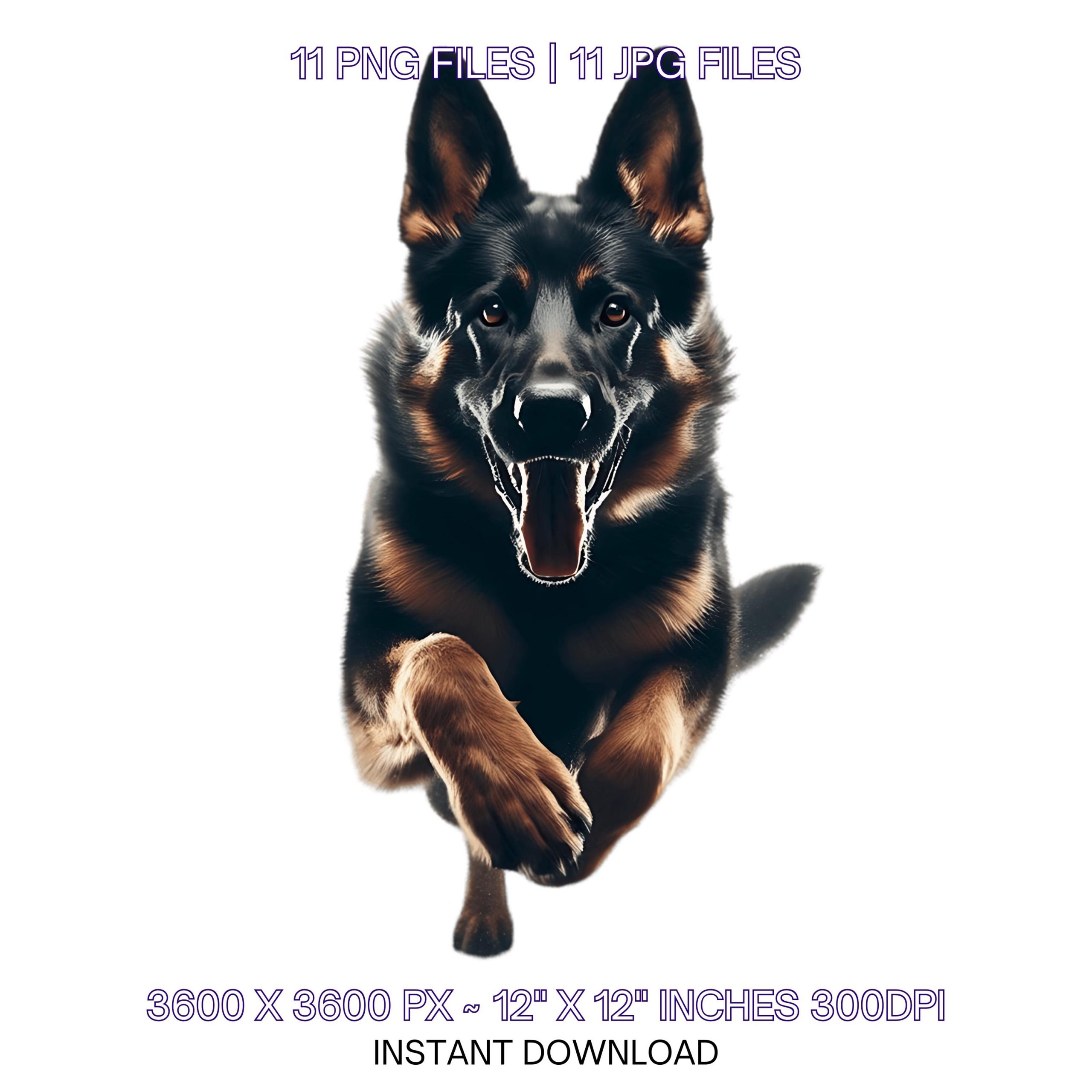 11 German Shepherd Puppy Dog PNG Clipart | Watercolor Baby Dog for Card Making, Scrapbooking, Junk Journaling, Sublimation | Commercial Use – Instant Digital Download
