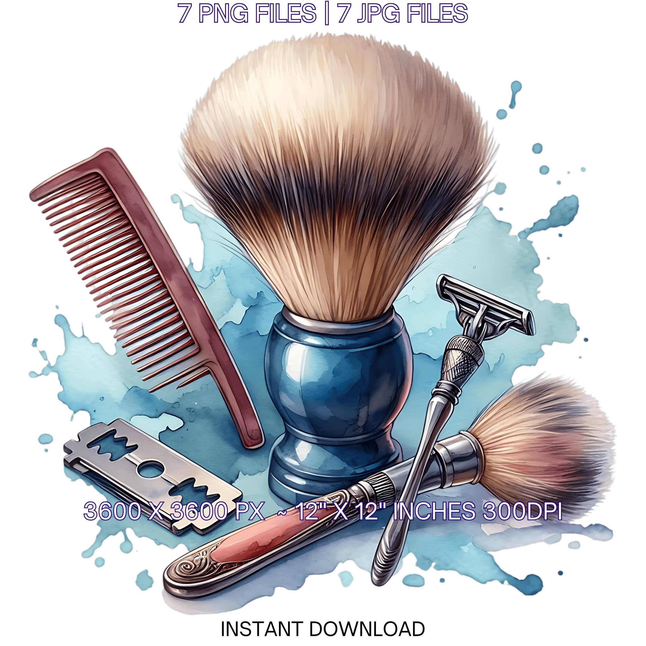 Barber PNG Clipart | Barber Profession | Watercolor Barber Job Illustration Clipart | Barber 7 JPG – 7 PNG Sublimation Commercial Use – Instant Digital Download