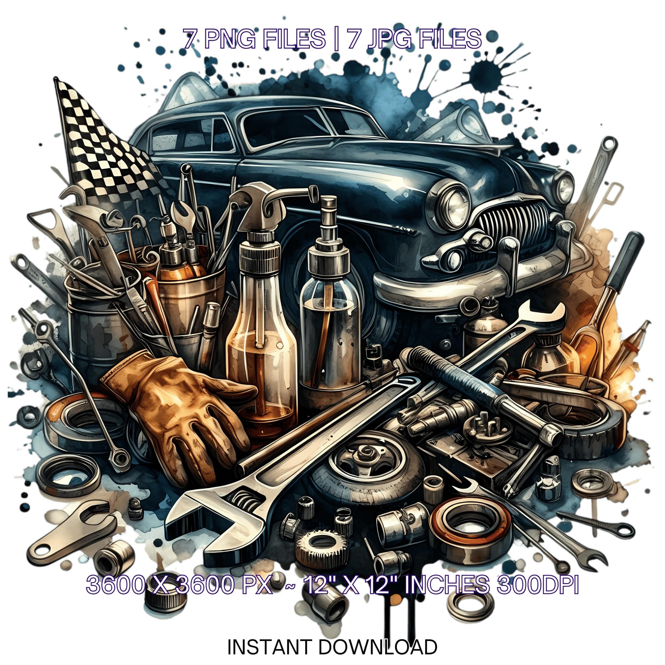 Mechanic PNG Clipart | Mechanic | Watercolor Mechanic | Watercolor Illustration Clipart | Mechanic Graphic 7 PNG – 7 JPG Commercial Use – Instant Digital Download